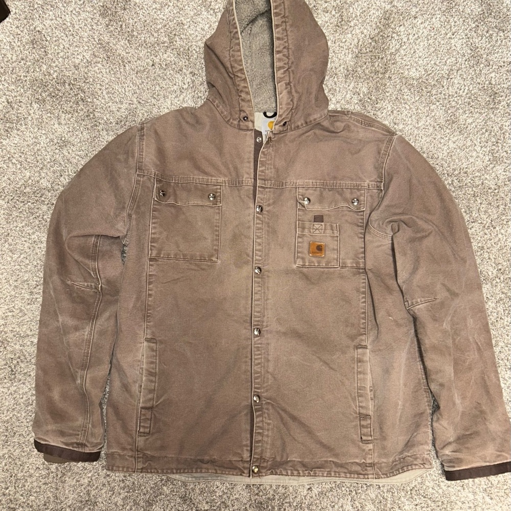 Carhartt Men's Brown Hooded Jacket